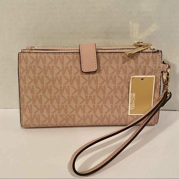 Michael Kors - Double Zip Wallet - Ballet Pink - Picture 3 of 9